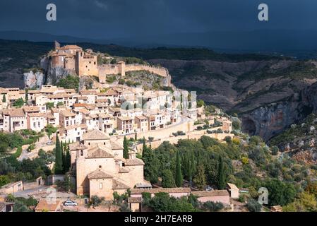 Alquezar Dorf, Provinz Huesca, Spanien Stockfoto