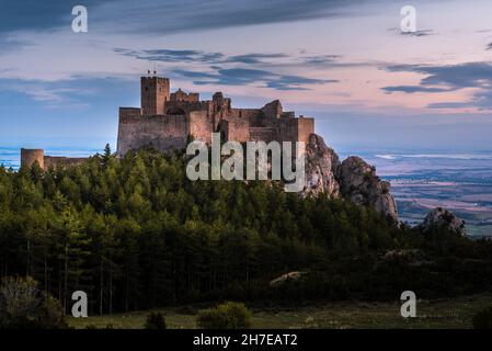 Schloss Loarre, Provinz Huesca in Spanien Stockfoto