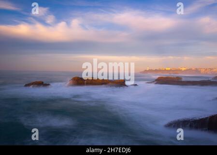 Golf von Biskaya in Biarritz, Frankreich Stockfoto