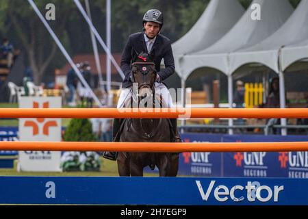 Monterrey Mexico mit Daniel Bluman und Ubiluc beim Grand Prix 1,55m Stockfoto