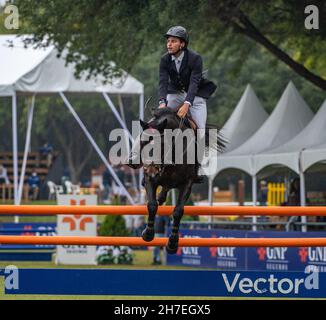 Monterrey Mexico mit Daniel Bluman und Ubiluc beim Grand Prix 1,55m Stockfoto