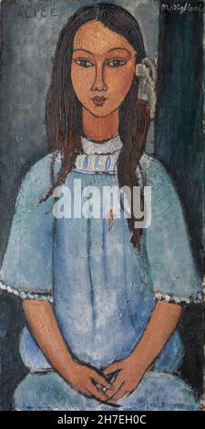 Amedeo Modigliani, Alice, 1918, Öl auf Leinwand, Kopenhagen, Dänemark Stockfoto