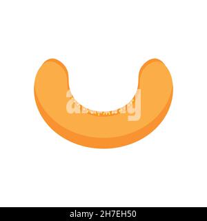 Kürbisschnitt-Symbol. Symbol für natürliche Früchte. Schild „Farm“. Logo-Design-Element Stock Vektor