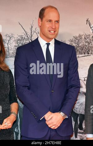 Der Herzog von Cambridge kommt zu den Tusk Conservation Awards an der BFI Southbank in London. Bilddatum: Montag, 22. November 2021. Stockfoto