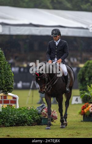 Monterrey Mexico mit Daniel Bluman und Ubiluc beim Grand Prix 1,55m Stockfoto