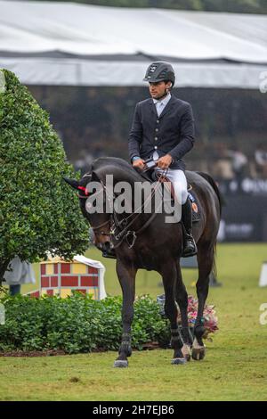 Monterrey Mexico mit Daniel Bluman und Ubiluc beim Grand Prix 1,55m Stockfoto