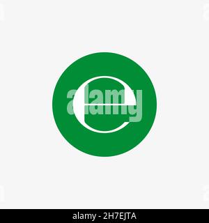 Vector Illustration, flache Bauform. Geschätzte unterzeichnen, E Markierung Symbol Stock Vektor