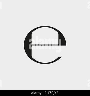 Geschätzte unterzeichnen, E Markierung Symbol. Vector Illustration, flache Bauform. Stock Vektor