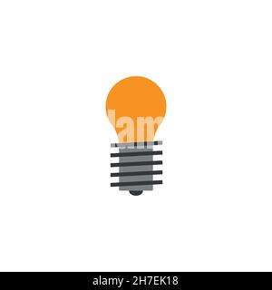Lampensymbol. Ideensymbol. Lichtschild. Logo-Design-Element Stock Vektor