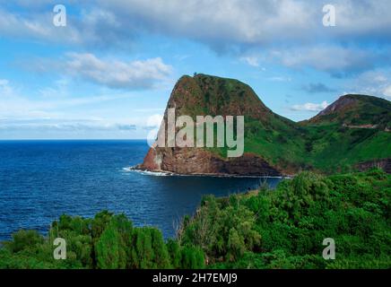 Kahakuloa Head an der Nordwestküste von Maui, Hawaii Stockfoto