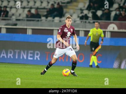 Mergim Vojvoda (FC Turin) während des italienischen Fußballspiels Serie A zwischen dem FC Turin und Udinese Calcio im Stadio Grande Torino, Turin, Italien Stockfoto