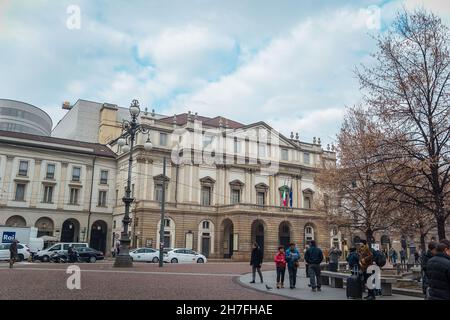 La Scala ist ein weltbekanntes Opernhaus in Mailand, Italien Stockfoto