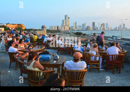 KOLUMBIEN. BEZIRK BOLIVAR. CARTAGENA DE INDIAS. MANN, DER IN CARTHAGENA IM BEZIRK GETSEMANI LEBT. Stockfoto