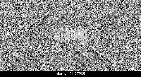 TV-Bildschirm Rauschen Pixel Glitch Textur Hintergrund Vektorgrafik. Stock Vektor