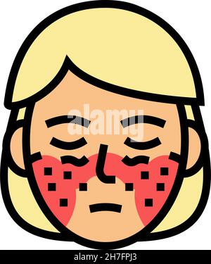 Systemischer Lupus erythematodes Farbe Symbol Vektor Illustration Stock Vektor