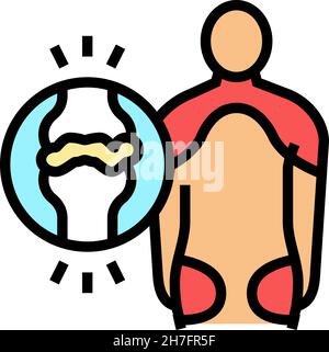 Polymyalgia rheumatica Farbe Symbol Vektor-Illustration Stock Vektor