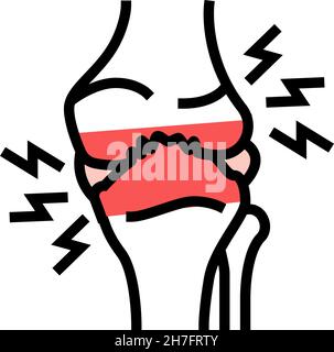 Osteoarthritis Gesundheit Problem Farbe Symbol Vektor Illustration Stock Vektor