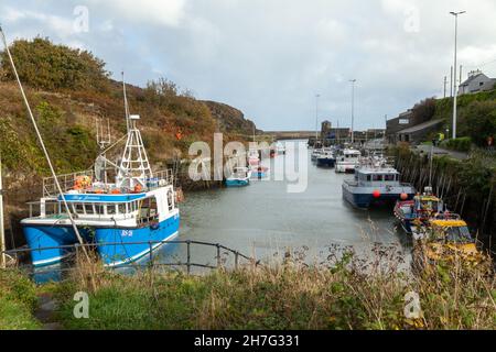 Die historischen Almwch Hafen auf Anglesey, Nordwales Stockfoto