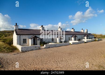 Piloten Cottages, auf llanddwyn Island, Angelsey Stockfoto