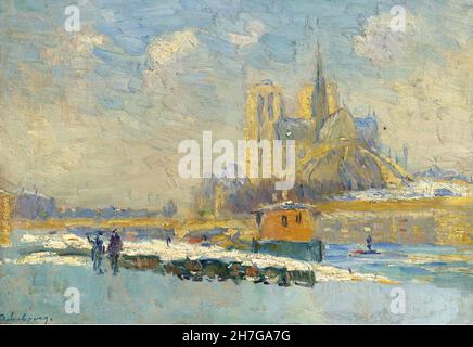 Albert Lebourg - Notre Dame de Paris und der Kai von Tournelle Stockfoto