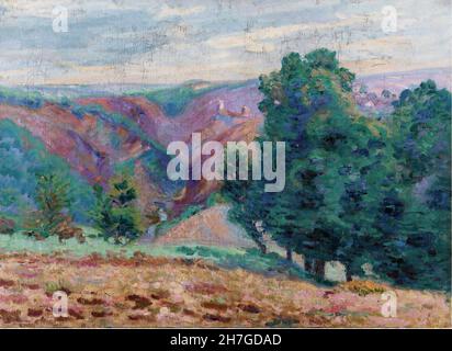 Armand Guillaumin - Landschaft der Creuse - Ruinen des Schlosses von Crozant - 1905 Stockfoto