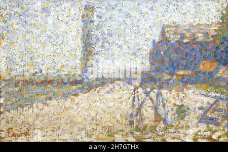 Georges Seurat - das Hospiz und ein Leuchtturm von Honfleur - 1886 Stockfoto