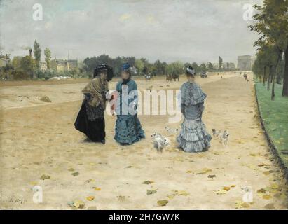 Giuseppe De Nittis - Avenue du Bois in Boulogne - 1874 Stockfoto