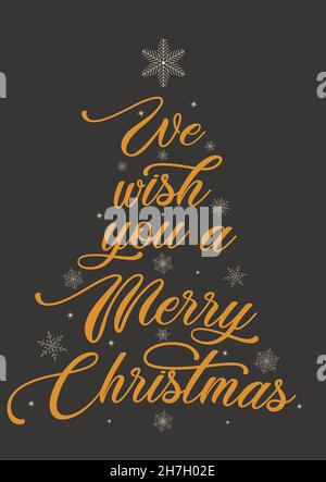 Wir wünschen Ihnen eine frohe Weihnachtskarte Stock Vektor