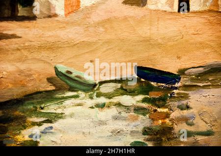 Salvador Dalí 'Port Alguer' im Dalí Theater-Museum in Figures, Spanien. Stockfoto