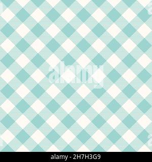 Traditionelles Gingham Karomuster für Picknick-Tischdecke. Nahtloses Vektor-Vichy-Muster. Buffalo-Karos-Stoffstruktur. Abstrakter geometrischer Hintergrund Stock Vektor