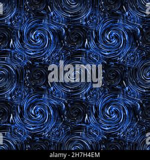 Abstrakter Hintergrund. Nahtloses, abstraktes Hintergrundmuster in Blau Stockfoto
