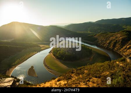 Wunderschöne Insel in spanien castilla y leon Stockfoto