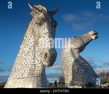 Die Kelpies bei The Helix, Falkirk, Schottland Stockfoto