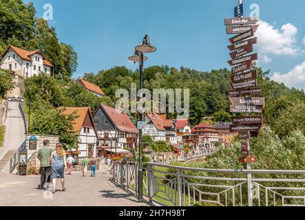 Rathen Kurort in der Sächsischen Schweiz, Sachsen, Deutschland Stockfoto