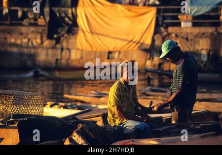 BRASILIEN, STAAT CEARA, FORTALEZA, FISCHERBOOT Stockfoto