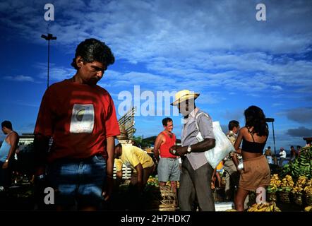 BRASILIEN, STAAT PARA, BELEM, VER O PESO MARKT, SPEZIALISIERT AUF PRODUKTE DES AMAZONAS Stockfoto