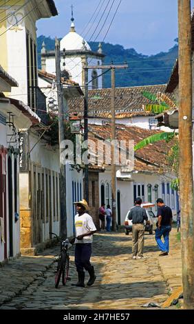 BRASILIEN, BUNDESSTAAT RIO DE JANEIRO, PARATY WURDE 1667 IM KOLONIALSTIL GEGRÜNDET Stockfoto