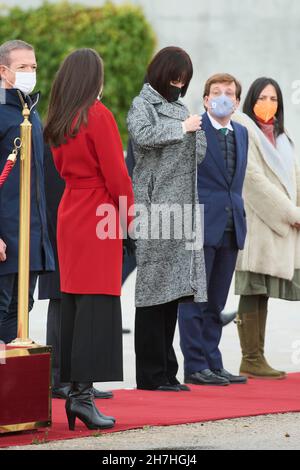 Madrid, Madrid, Spanien. 23rd. November 2021. Königin Letizia von Spanien reist am 23. November 2021 in Madrid, Spanien, zu einem 3-tägigen Staatsbesuch nach Stockhoklm am Flughafen Adolfo Suarez Madrid Barajas (Bild: © Jack Abuin/ZUMA Press Wire) Quelle: ZUMA Press, Inc./Alamy Live News Stockfoto