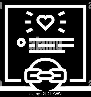 Links aus relevanten Inhalten Glyphen Symbol Vektor Illustration Stock Vektor