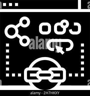 Social Sharing Glyphen Symbol Vektor Illustration Stock Vektor