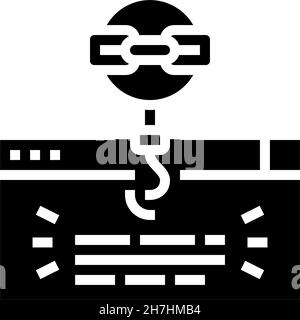 Links mit korrekter Abbildung des Glyphen-Symbols für Ankertext Stock Vektor