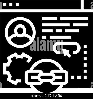 Abbildung mit Glyphen-Symbolen für Gäste nach dem Service Stock Vektor
