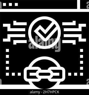 Abbildung des entsprechenden Symbols für Link-Glyphen Stock Vektor