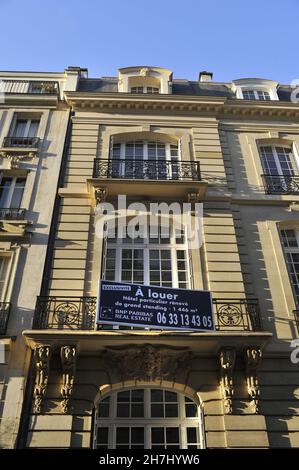 FRANKREICH. PARIS (75) 8TH BEZIRK. ZU VERMIETEN. HERRENHAUS Stockfoto