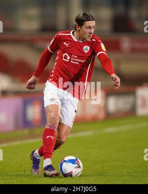 Datei-Foto vom 17-02-2021 von Barmsley's Callum Brittain, der wieder im Streit um das erste Spiel des neuen Managers Poya Asbaghi gegen Swansea ist. Ausgabedatum: Dienstag, 23. November 2021. Stockfoto