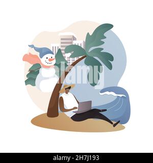 Saisonale Migration abstrakte Konzept Vektor Illustration. Stock Vektor