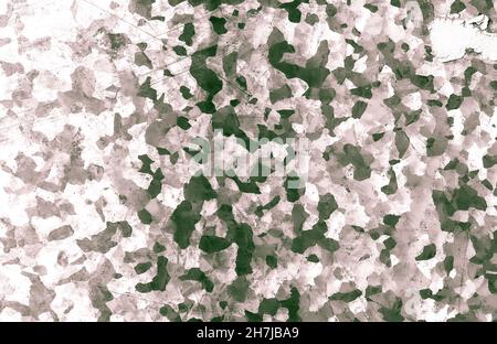 Schwarzes Tarnmuster. Aquarell-Camo-Tapete. Stockfoto