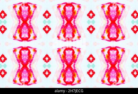 Nahtloses Ethnisches Aquarell-Design. Stockfoto