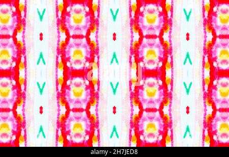 Abstraktes Aquarell-Ethno-Druck-Design. Stockfoto