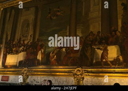 PARIS, FRANKREICH - 01. Oktober 2019: Das Fest im Haus Simon Gemälde im Schloss Versailles, Paris, Frankreich Stockfoto